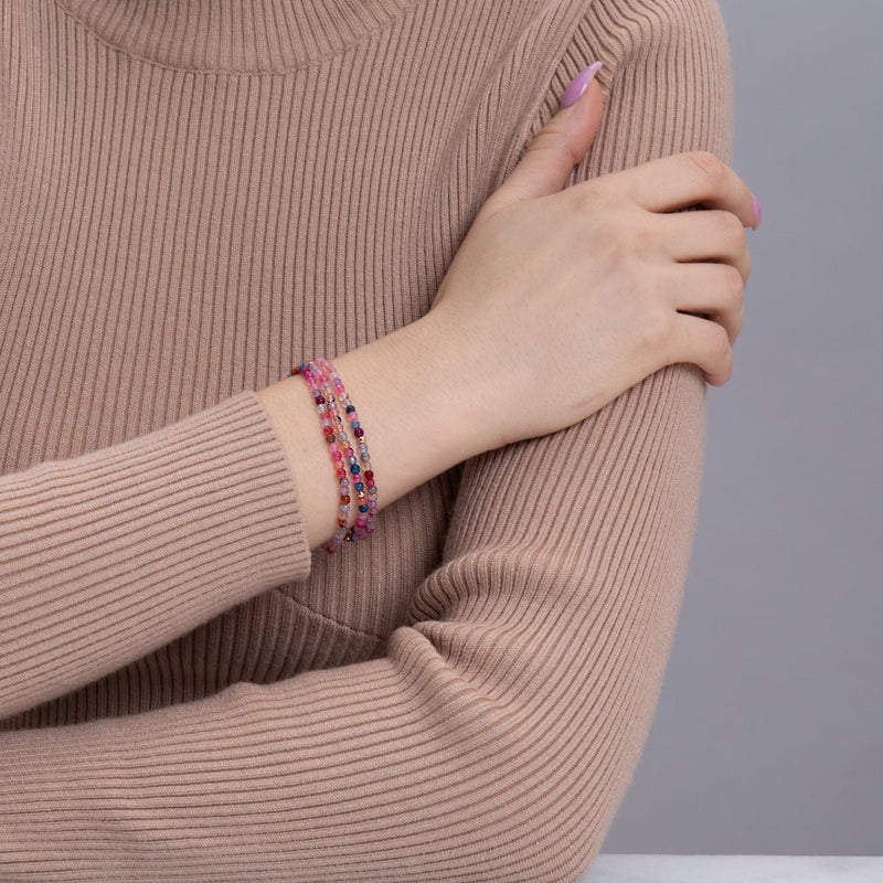 Agate arc-en-ciel | .925 Sterling Or Rose Vermeil | Enveloppement de pierres précieuses