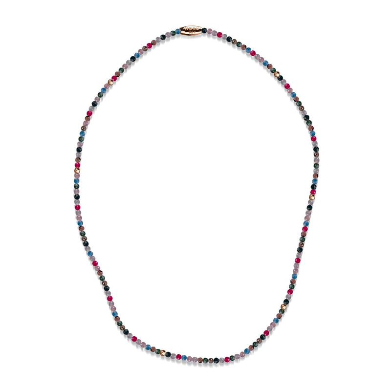 Agate arc-en-ciel | .925 Sterling Or Rose Vermeil | Enveloppement de pierres précieuses