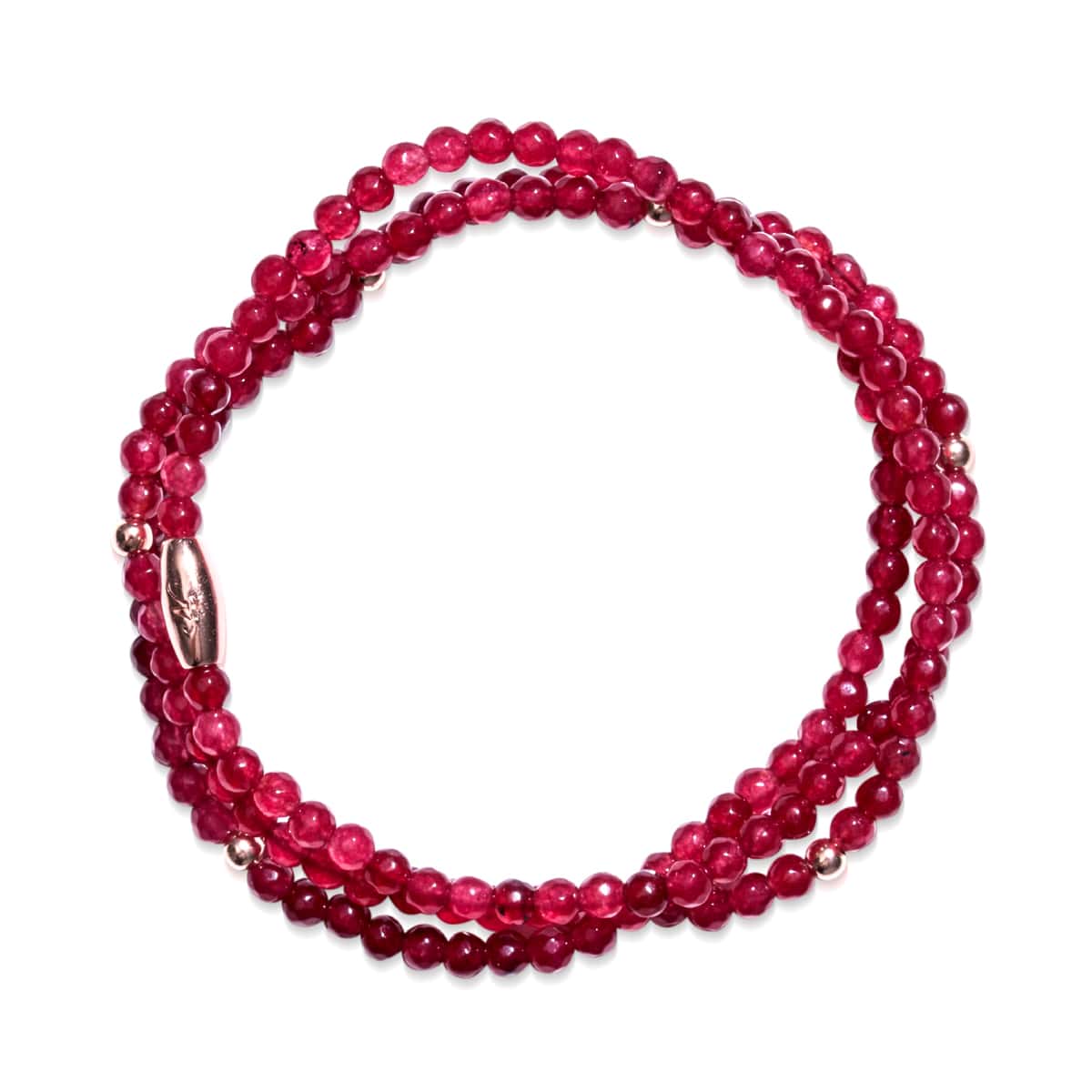 Rubis Jade | Or Rose Vermeil | Enveloppement de pierres précieuses