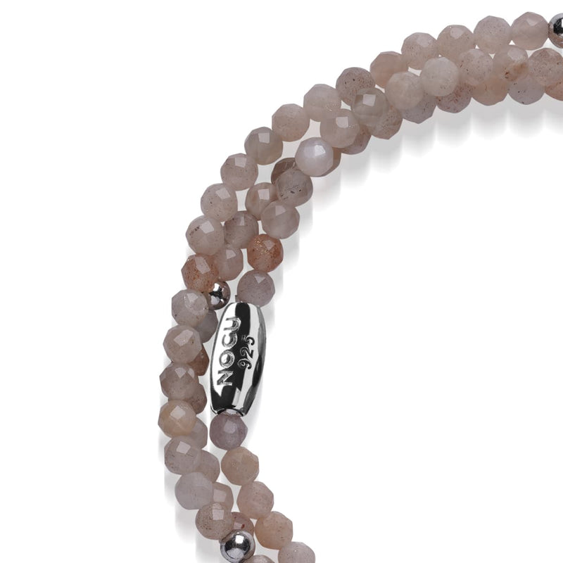 Pierre de soleil | Argent sterling .925 | Enveloppement de pierres précieuses