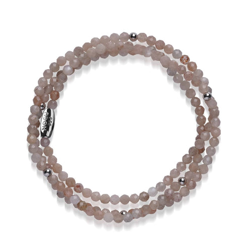 Pierre de soleil | Argent sterling .925 | Enveloppement de pierres précieuses