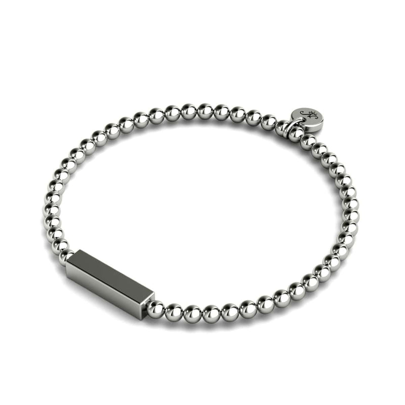 Argent | Bracelet barre dorée | mini