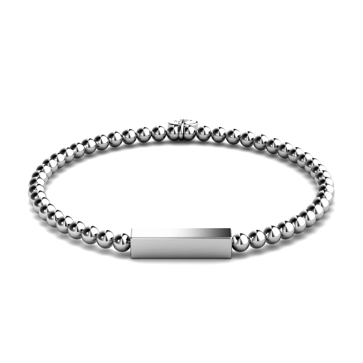 Argent | Bracelet barre dorée | mini