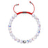 Marshmallow Chrome Glitter Glass x Bracelet Corde Rouge