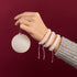 Guimauve Chrome x Blanc | Bracelet Double Verre Pailleté