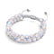 Guimauve Chrome x Blanc | Bracelet Double Verre Pailleté