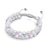 Guimauve Chrome x Blanc | Bracelet Double Verre Pailleté