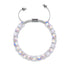 Guimauve Chrome x Blanc | Bracelet Double Verre Pailleté