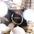Licorne Mat Chrome x Blanc | Bracelet Double Verre Pailleté