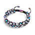 Licorne Mat Chrome x Blanc | Bracelet Double Verre Pailleté