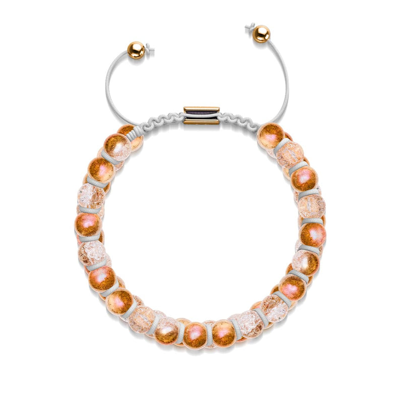 Rose Chrome x Caramel | Bracelet Double Verre Pailleté