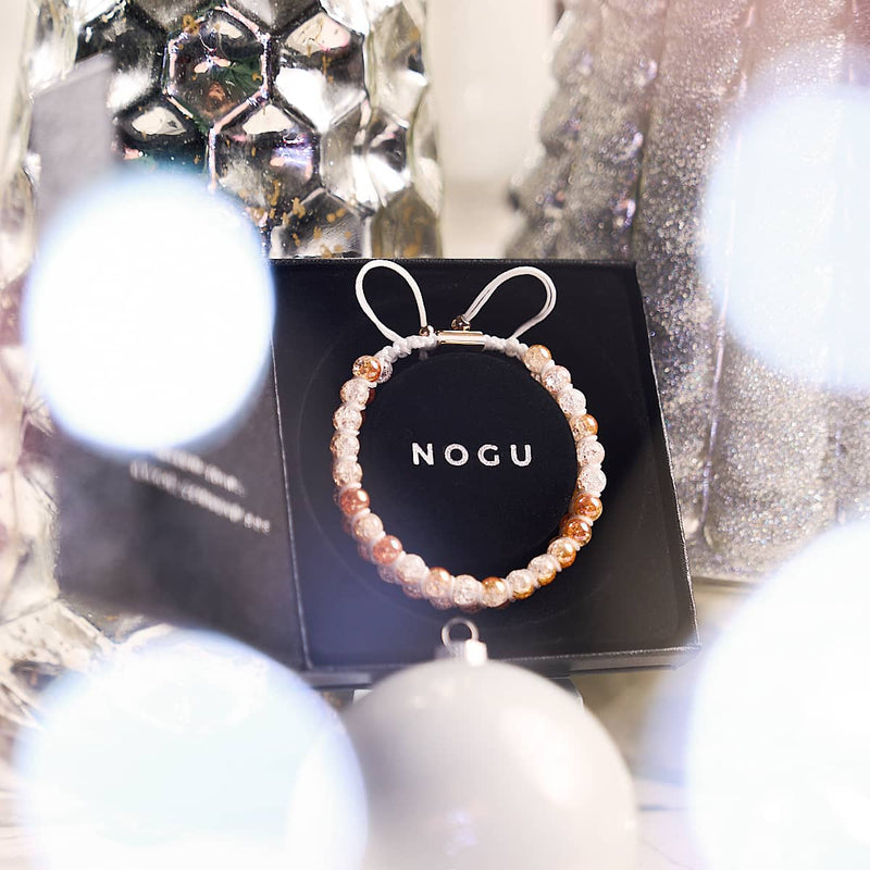 Rose Chrome x Caramel | Bracelet Double Verre Pailleté