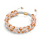 Rose Chrome x Caramel | Bracelet Double Verre Pailleté