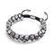 Silver Chrome x White | Glitter Glass Double Bracelet