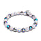 Bracelet Licorne Chrome x Verre Pailleté Blanc
