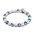 Bracelet Licorne Chrome x Verre Pailleté Blanc