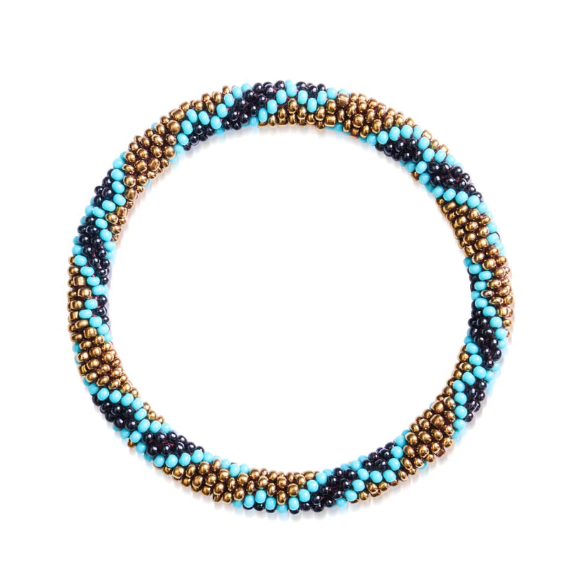 éclair | Bracelet de perles de verre de l'Himalaya