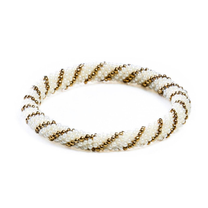 Noix de pécan au beurre | Bracelet de perles de verre de l'Himalaya