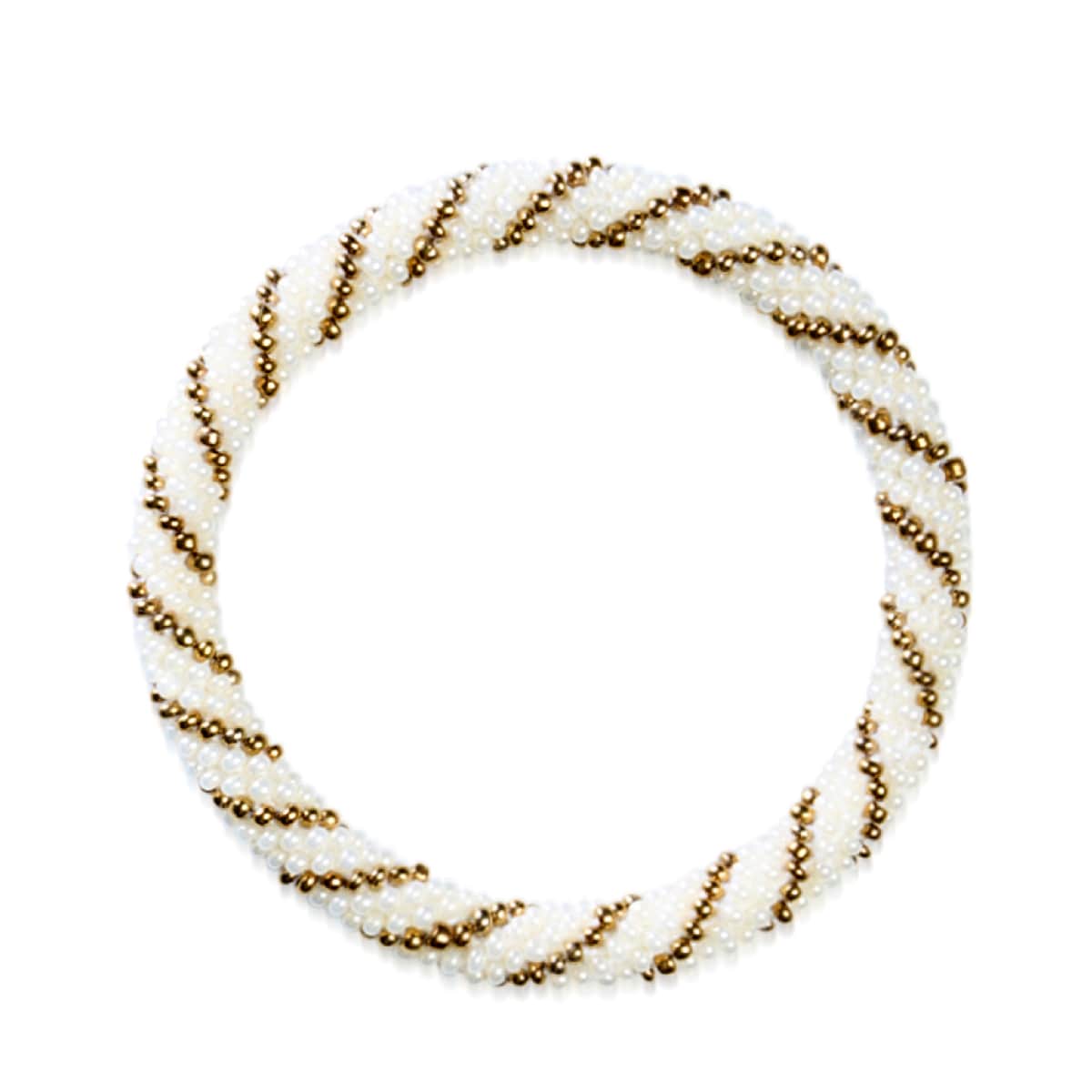 Noix de pécan au beurre | Bracelet de perles de verre de l'Himalaya