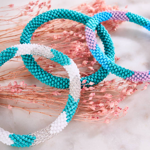 Rêverie | Bracelet de perles de verre de l'Himalaya