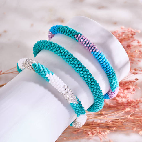 Rêverie | Bracelet de perles de verre de l'Himalaya