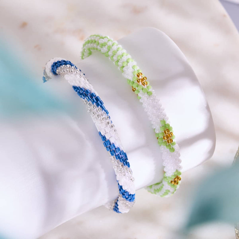 Ouragan | Bracelet de perles de verre de l'Himalaya