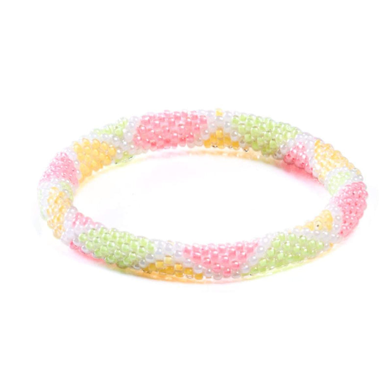 Délice de melon | Bracelet de perles de verre de l'Himalaya