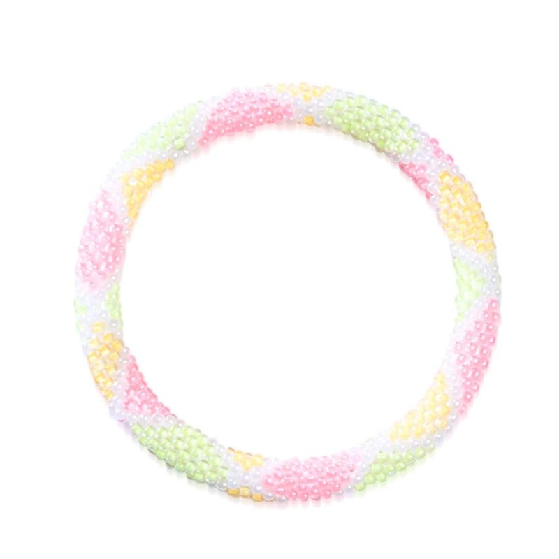 Délice de melon | Bracelet de perles de verre de l'Himalaya