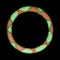 Citrouille au néon | Bracelet de perles de verre de l'Himalaya
