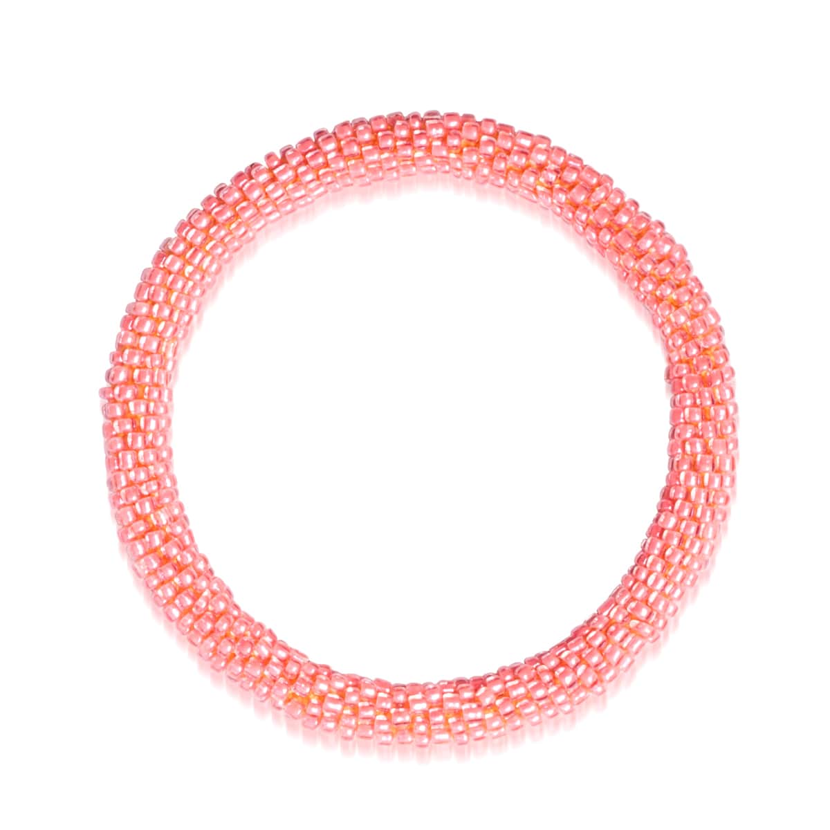 Peach Coral | Himalayan Glass Bead Bracelet