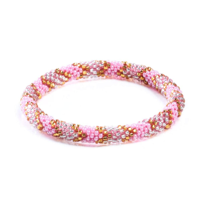 Pink Rattler | Himalayan Glass Bead Bracelet