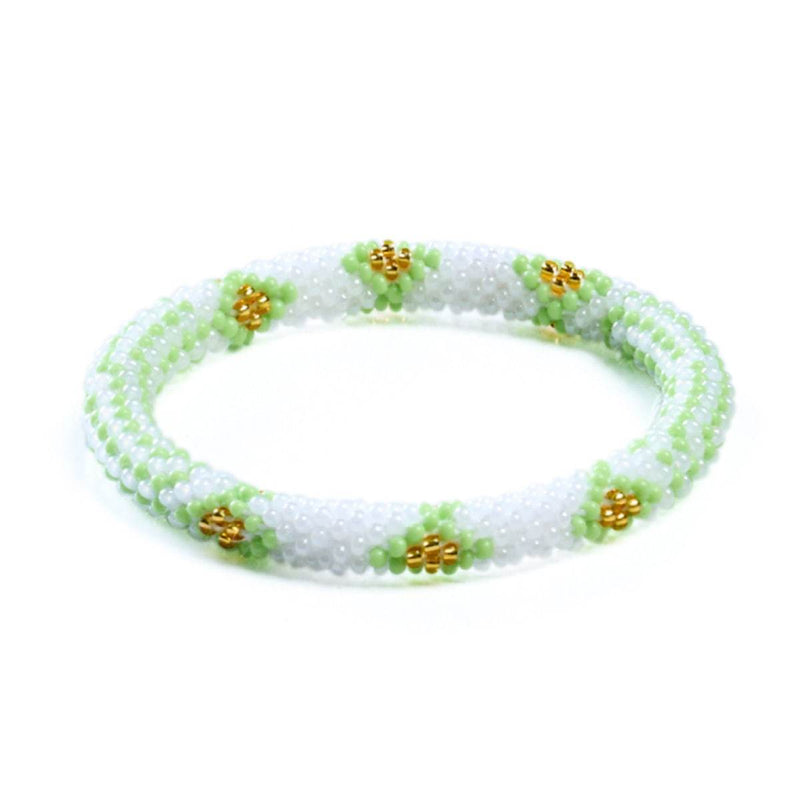 Rêve de pistache | Bracelet de perles de verre de l'Himalaya