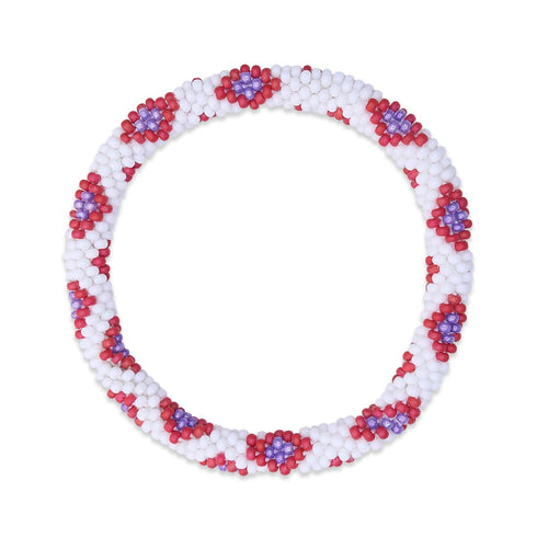 Reine de carreau | Bracelet de perles de verre de l'Himalaya