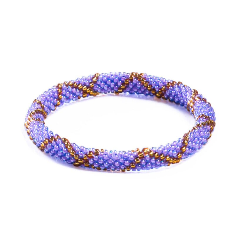 Lilas royal | Bracelet de perles de verre de l'Himalaya