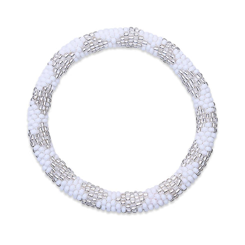 Salines scintillantes | Bracelet de perles de verre de l'Himalaya