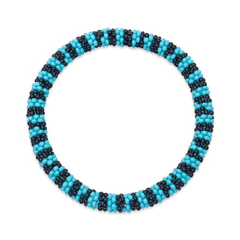 Crique Turquoise | Bracelet de perles de verre de l'Himalaya