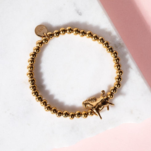 Équitation | Or 18 carats | Bracelet à breloques cheval