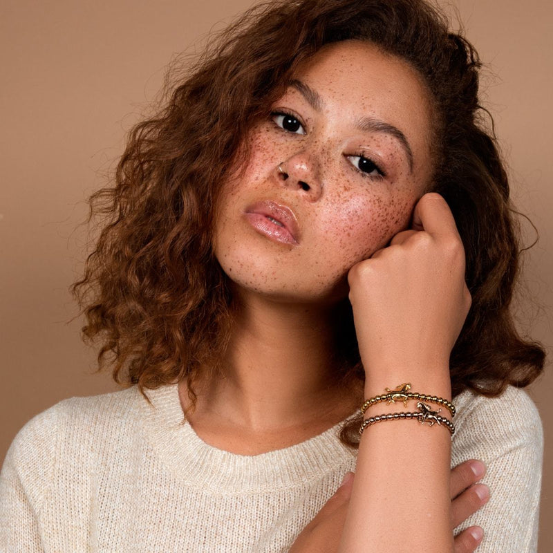 Équitation | Or rose 18 carats | Bracelet à breloques cheval