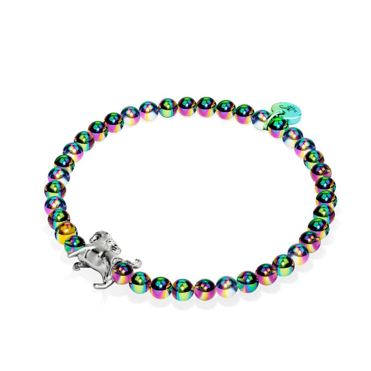 Équitation | Licorne Argent | Bracelet à breloques cheval