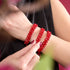 Bracelet Vitalité Double Rubis Kikiballa Cristal x Fil Rouge
