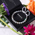 Confettis de minuit | Argent x Blanc | Bracelet Kikiballa
