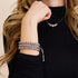 Confettis de minuit | Argent x Blanc | Bracelet Kikiballa