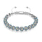 Confettis de minuit | Argent x Blanc | Bracelet Kikiballa