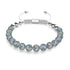Confettis de minuit | Argent x Blanc | Bracelet Kikiballa