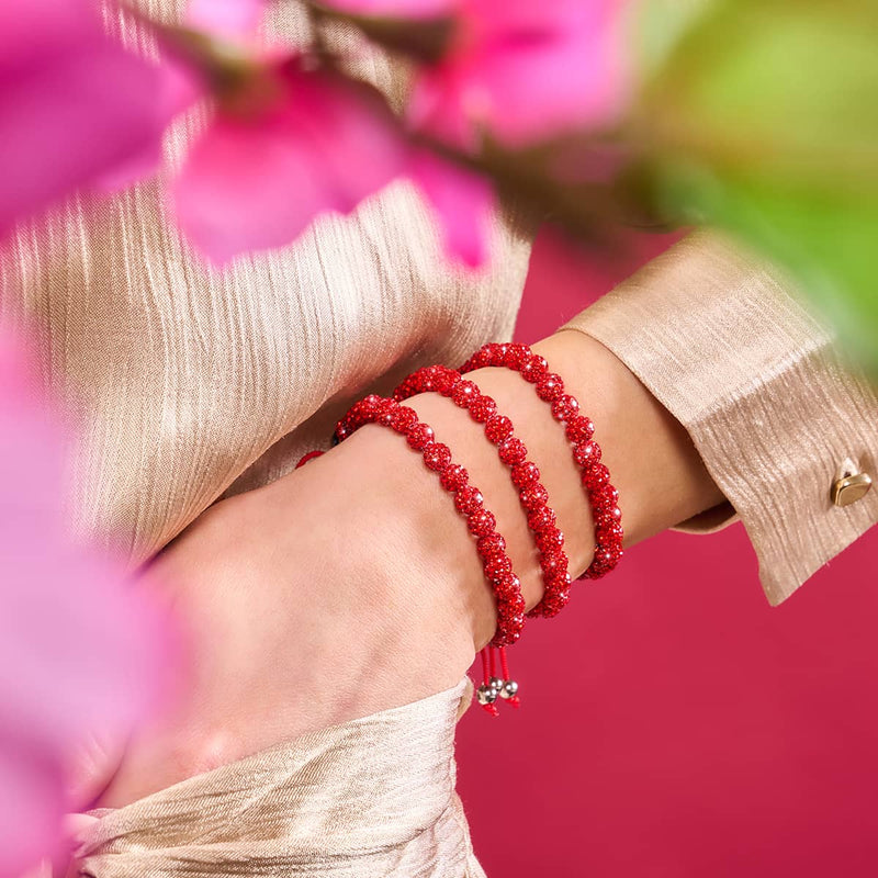 Mini Ruby Kikiballa Crystal x Red String Bracelet