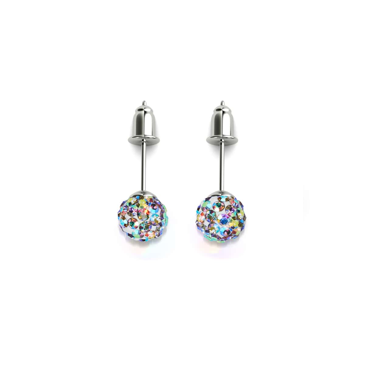 Cristal de confettis | Argent sterling .925 | Boucles d'oreilles Mini Kikiballa