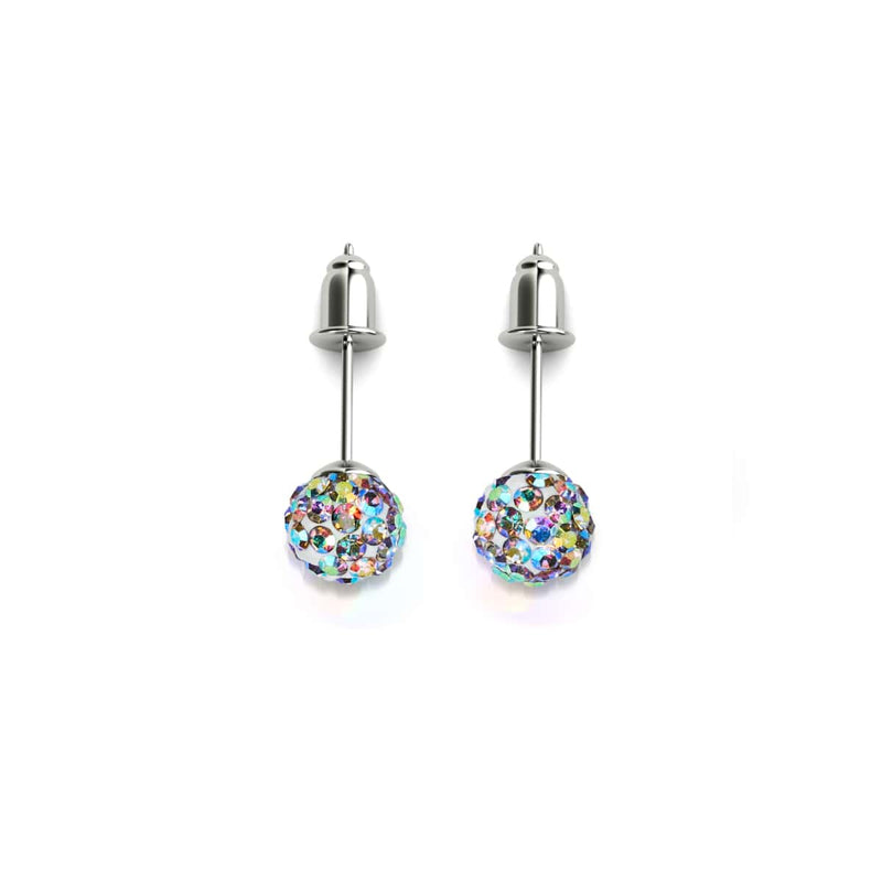 Cristal de confettis | Argent sterling .925 | Boucles d'oreilles Mini Kikiballa
