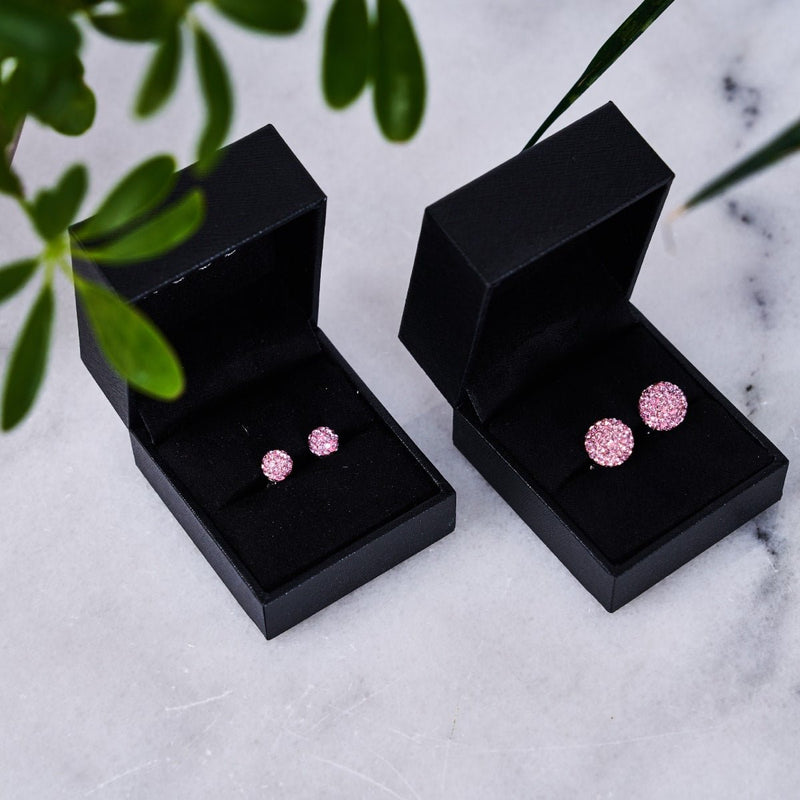 Cristal Flamant Rose | Argent sterling .925 | Boucles d'oreilles Kikiballa