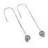 Midnight Confetti Crystal | .925 Sterling Silver | Chain Drop Threader Kikiballa Earrings