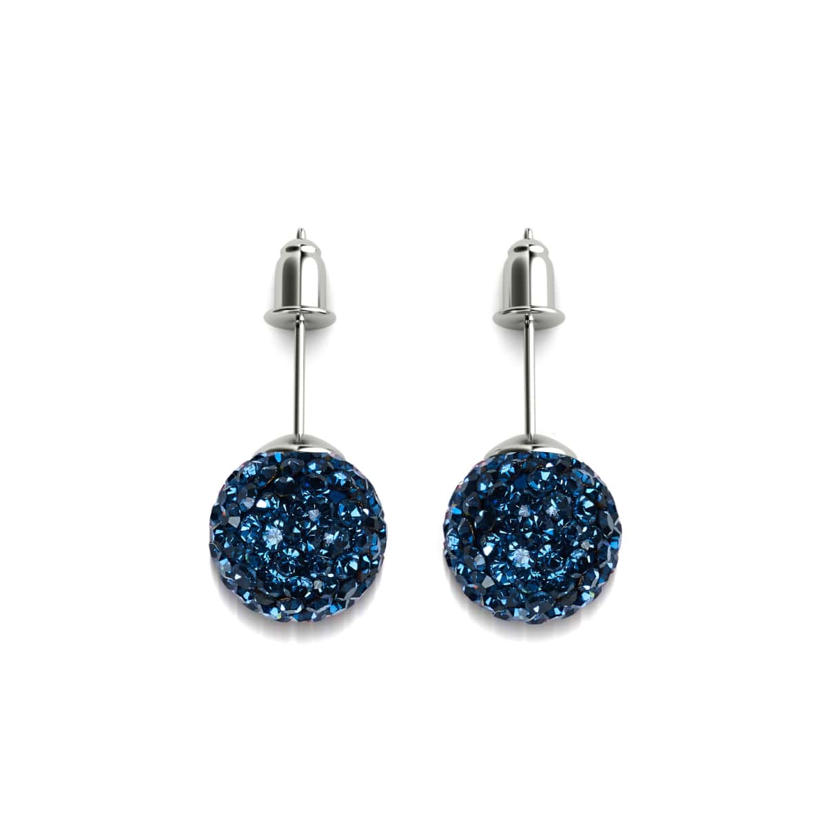 Cristal de saphir | Argent sterling .925 | Boucles d'oreilles Kikiballa